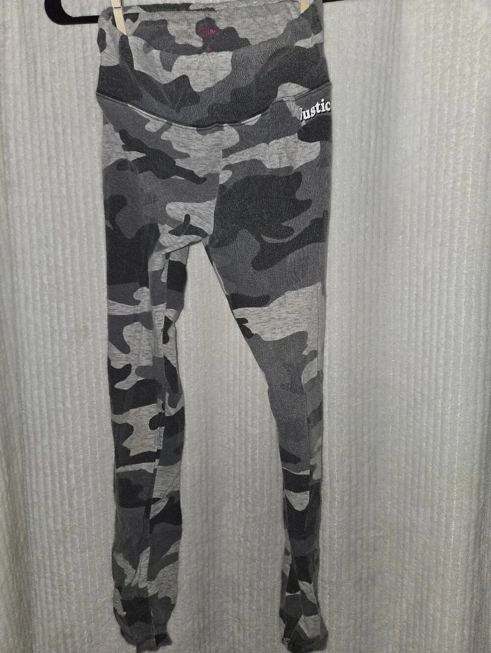Justice Grey Camo Leggings - L
